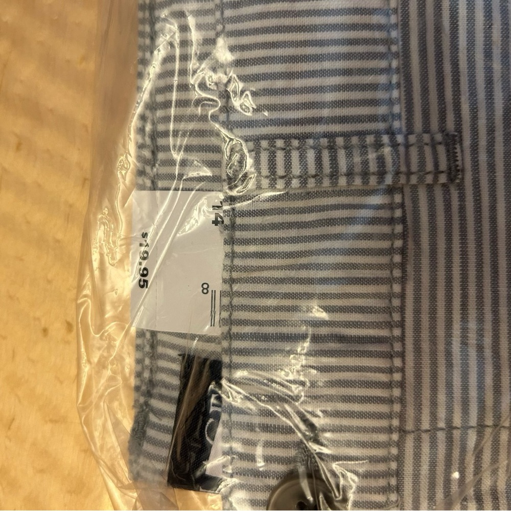 The Children's Place Gray and White Striped Shorts